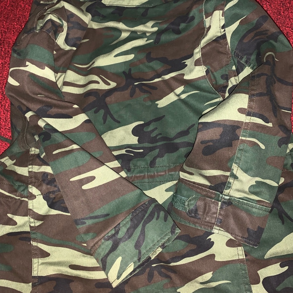 Forever 21 Camo Drawstring Jacket Camouflage S Wmn - image 5